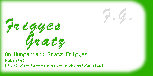 frigyes gratz business card